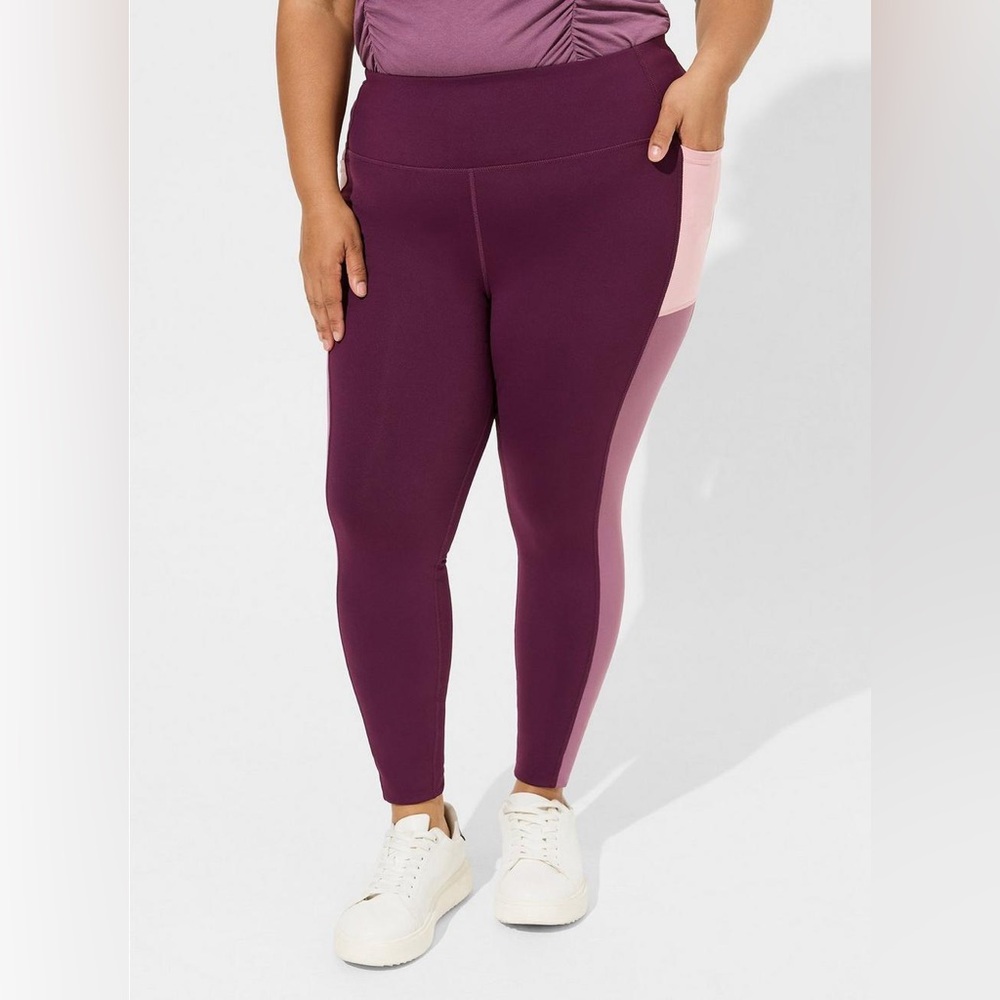 Torrid Purple and Pink Colorblock Leggings